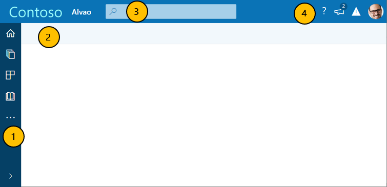 Společné prvky na stránkách aplikace