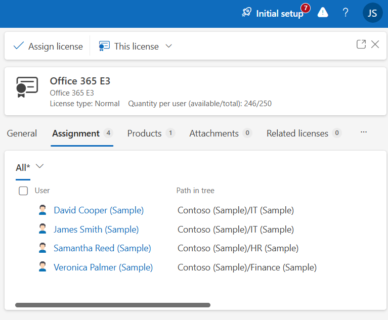 Licence import and usage