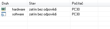Příklad tabulky na záložce Detekce